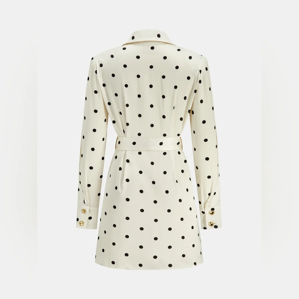 Commense Padded Shoulders Polka Dot Belted Blazer Dress

NWT Medium - Picture 2 of 3